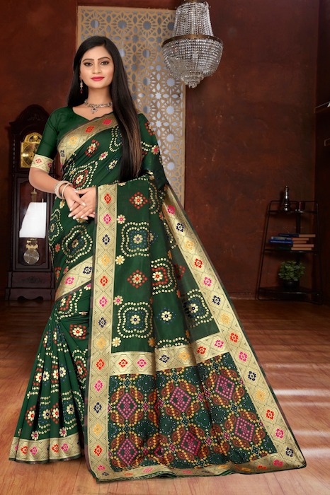 Self Design Art silk Saree With Jacquard Border Work – Cygnus Fashion